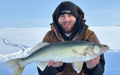 Ice Fishing on Lake Winnipeg in Manitoba